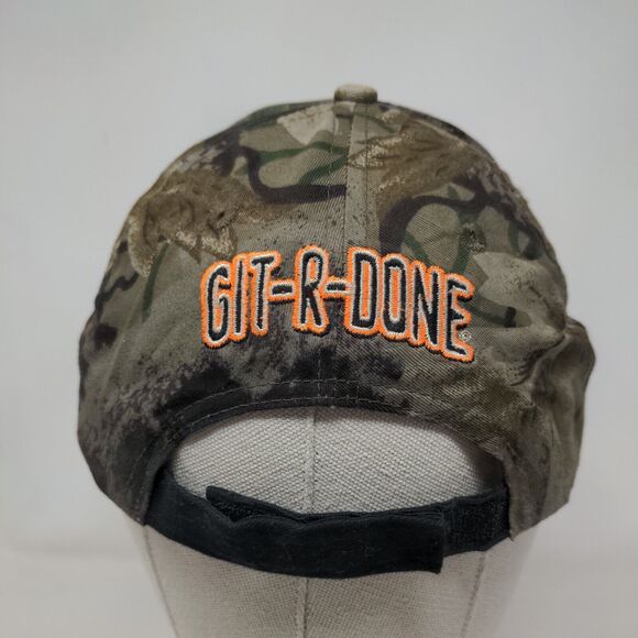 Git-R-Done Deer Hunter Strapback Hat Camouflage One Size Embroidered Rope Cotton - Picture 5 of 8
